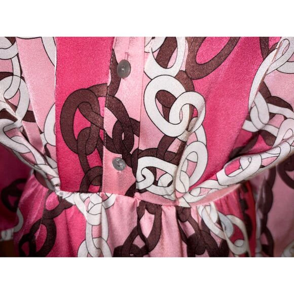 Pink 3/4 Sleeve Patterned Dress, UK Sizing XL Plus Size NWT - Picture 4 of 15